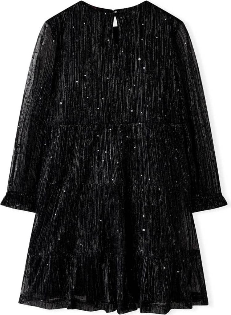 vidaXL Kinderkleid mit Langen Ärmeln Schwarz 92