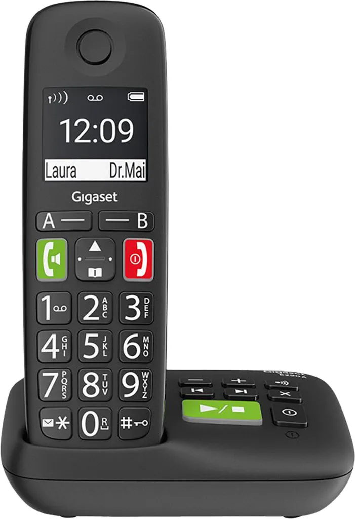 Cordless Senior Gigaset E290A con Segreteria Telefonica Digitale