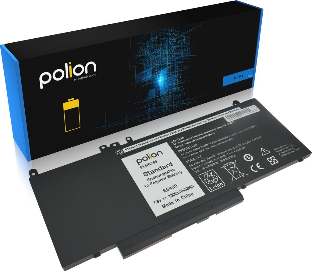 POLION Laptopbatterie DELL E5450 E5550 7000mAh Li-Poly