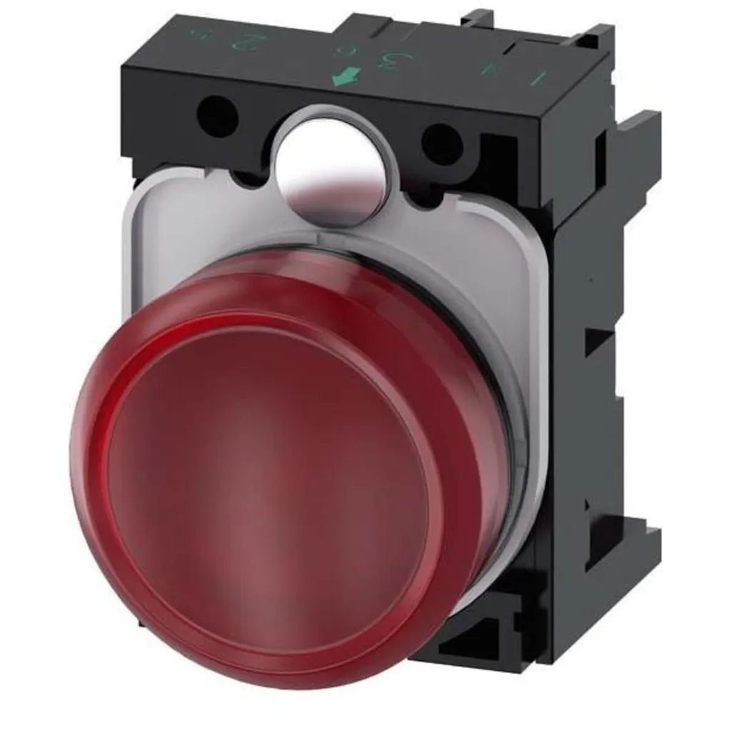 Spia Siemens rossa piatta 24 V/AC, 24 V/DC SIRIUS ACT 3SU1102-6AA20-1AA0 1 pz