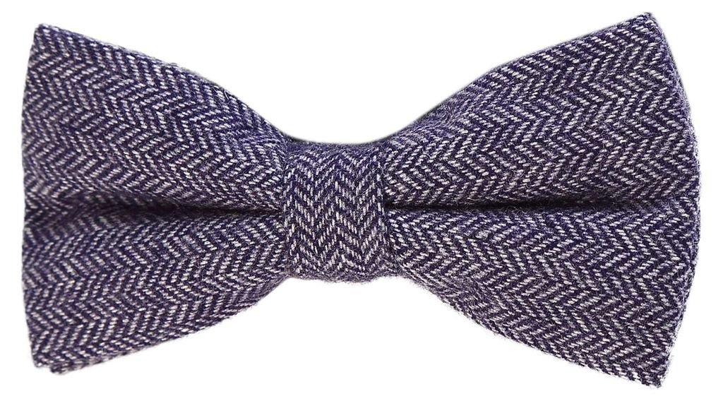 DonDon Herren Fliege 12 x 6 cm Fischgrät-Muster gebunden Produktbild 