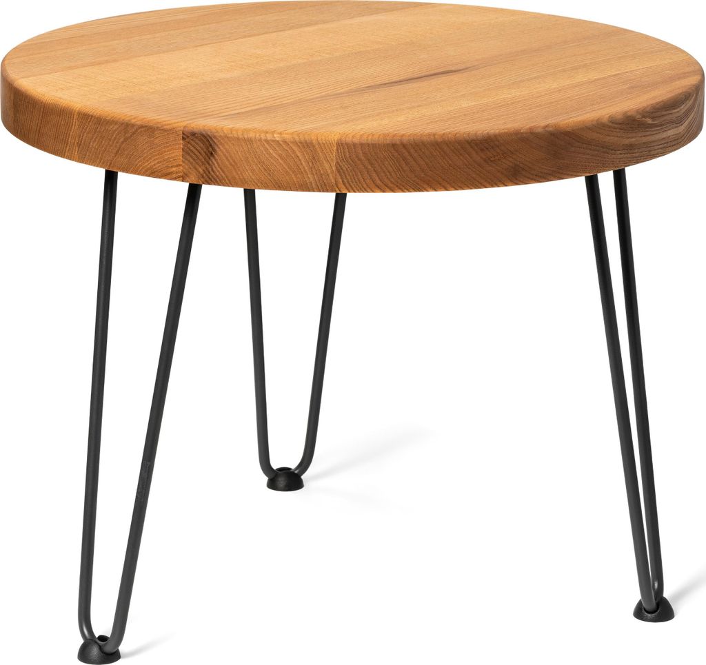 LAMO Manufaktur Couchtisch rund aus Holz 50 cm | Beistelltisch couch | Nachttisch Holz, Wohnzimmertisch klein, Kaffeetisch | Stärke: 40 mm, Farbe:...