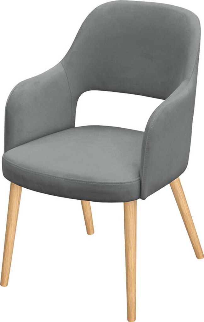 MIRJAN24 Stuhl K85 R, Elegante Wohnzimmerstühle, Polsterstuhl, Komfortable Stuhl mit Holzkonstruktion (Farbe: Magic Velvet 2217, Füße: Buche)