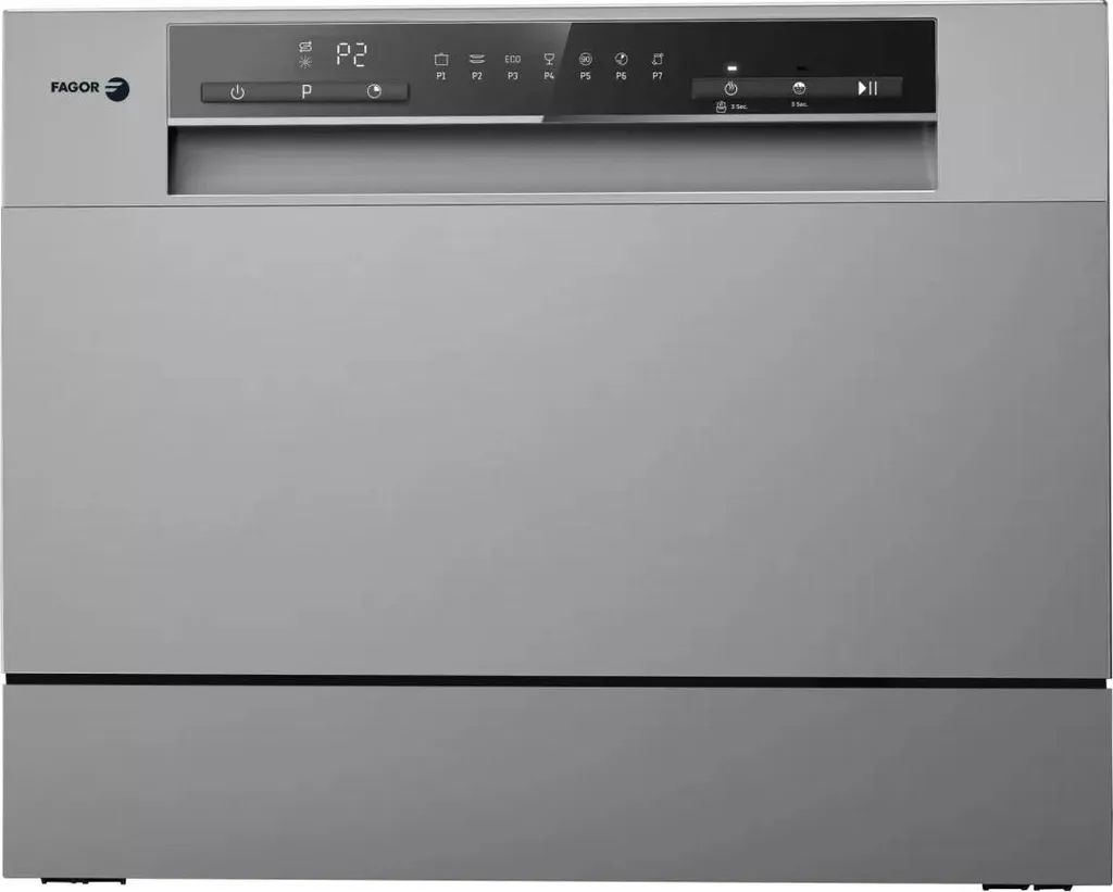 Lave-vaisselle pose libre 45cm Fagor 6 couverts 47dB Gris Argenté