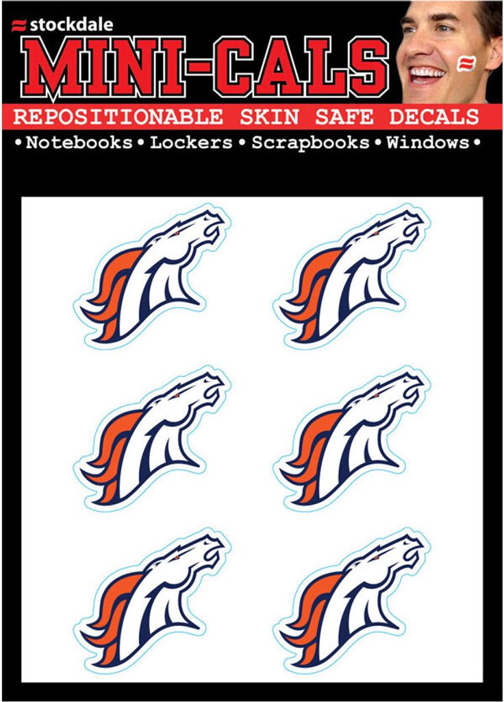 Wincraft 6er Gesicht Aufkleber 3cm - NFL Denver Broncos