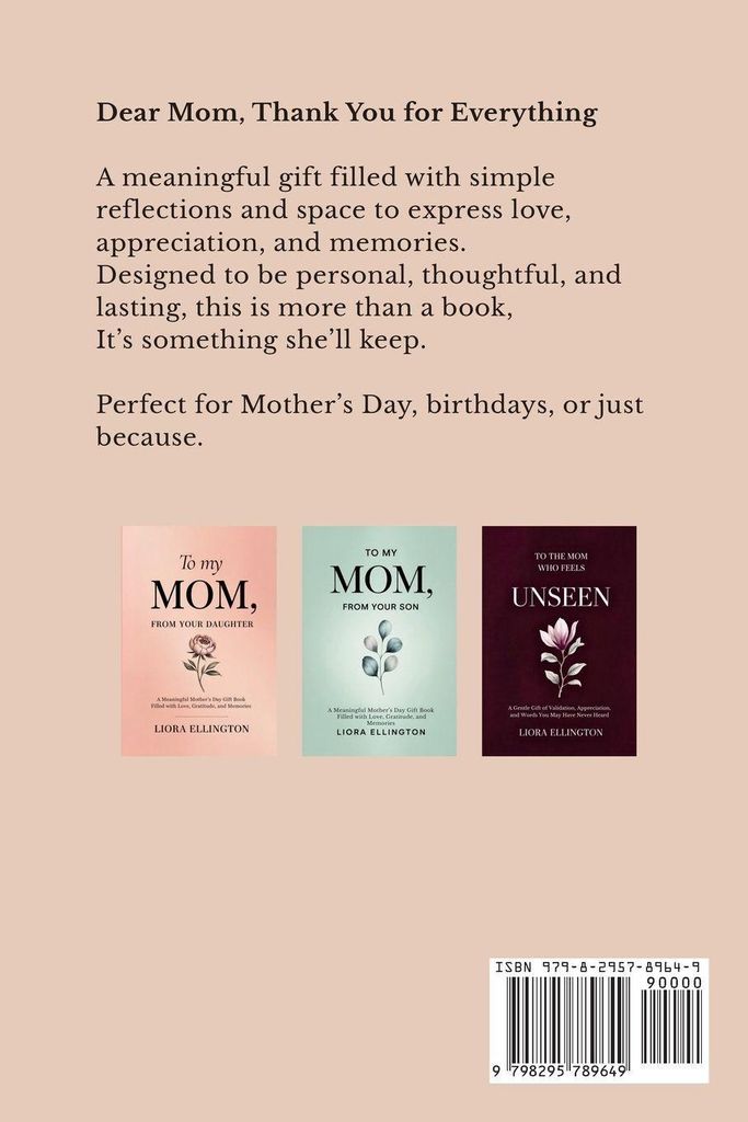 Dear Mom, Thank You for Everything