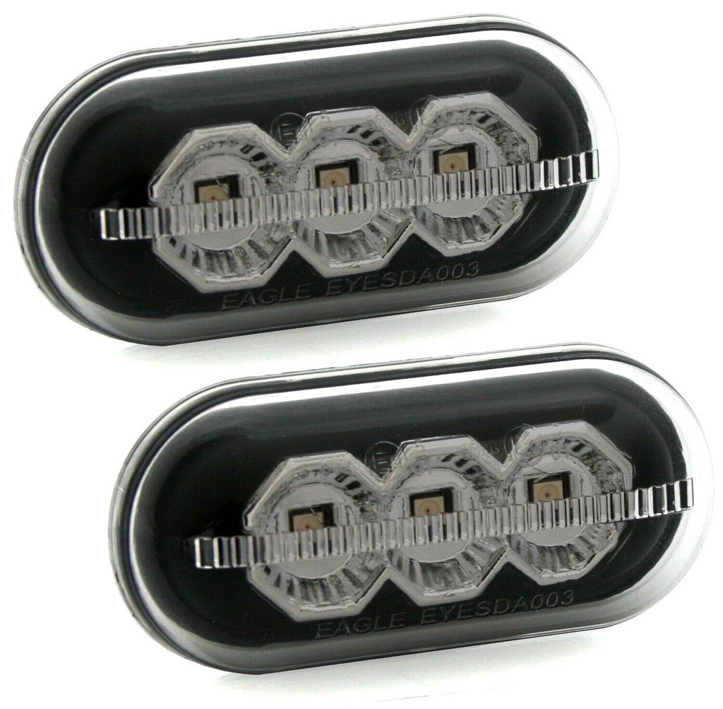 Für Dacia Duster Lodgy Dokker 2x LED Seitenblinker Blinker Set Schwarz Smoke in der Farbe Schwarz von AD TUNING GmbH & Co. KG