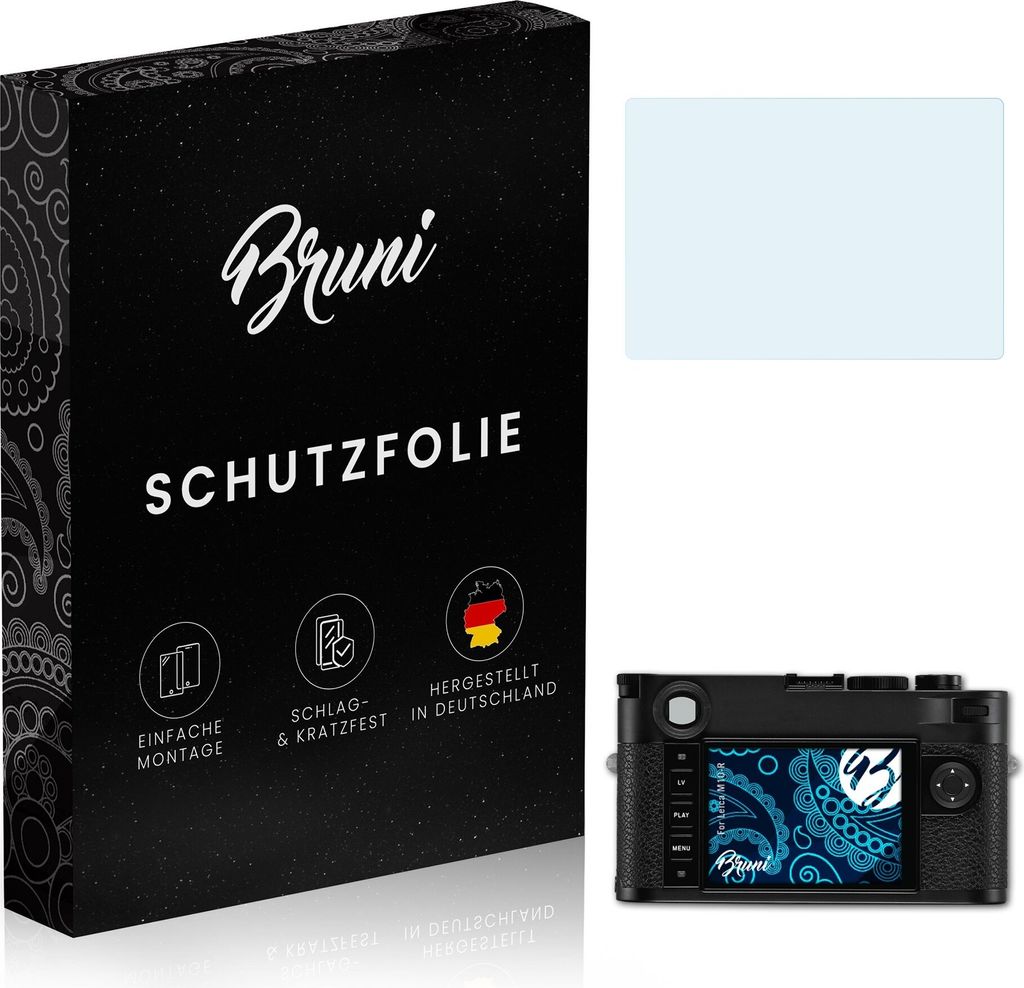Bruni Basics-Clear 2x Schutzfolie kompatibel mit Leica M10-R Folie