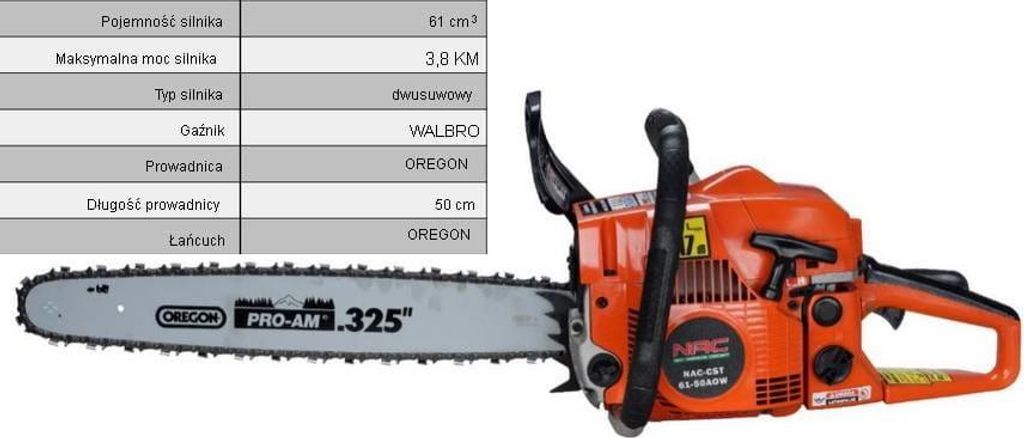 Nac Benzinsäge 61Cc 50Cm Oregon / Walbro Nac-Cst61-50Aow Produktbild 