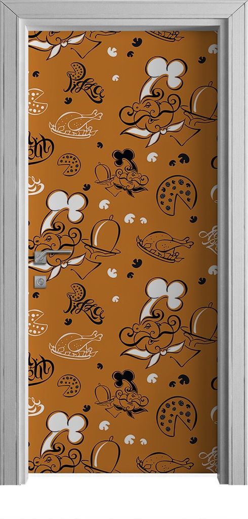 Tür Selbstklebende 90x210 cm Türfolie Türtapete Klebefolie - Bon appetit Pizza.Motive