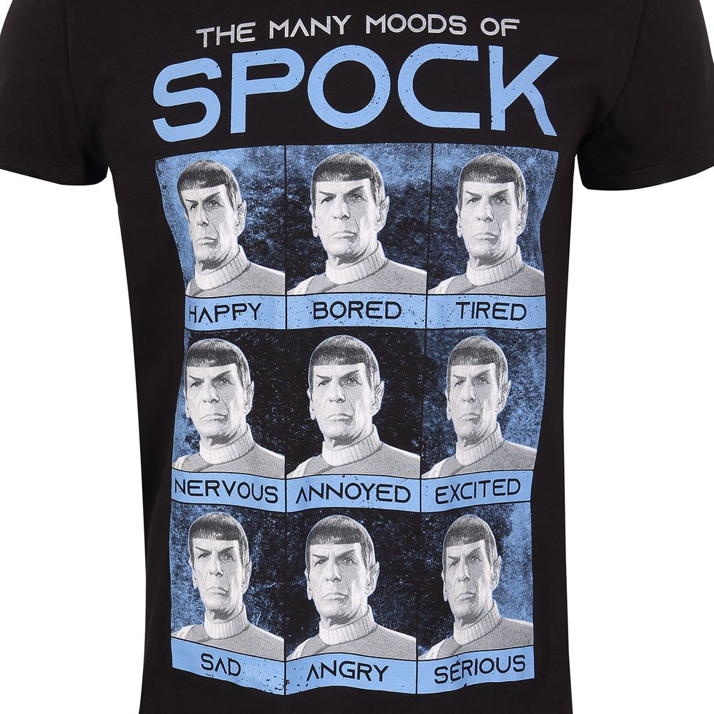 Star Trek Tričko L Black Uni Mnoho nálad Spocka Obrázok produktu 6