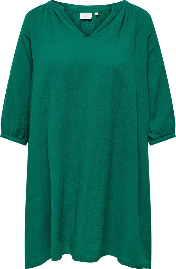 ONLY CARMAKOMA Midi-Kleid V-Ausschnitt 3/4 Arm Regular Fit Produktbild 