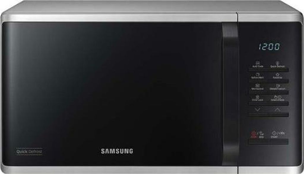 Samsung MS23K3513AS, Arbeitsfläche, Solo-Mikrowelle, 23 l, 800 W, Tasten, Silber