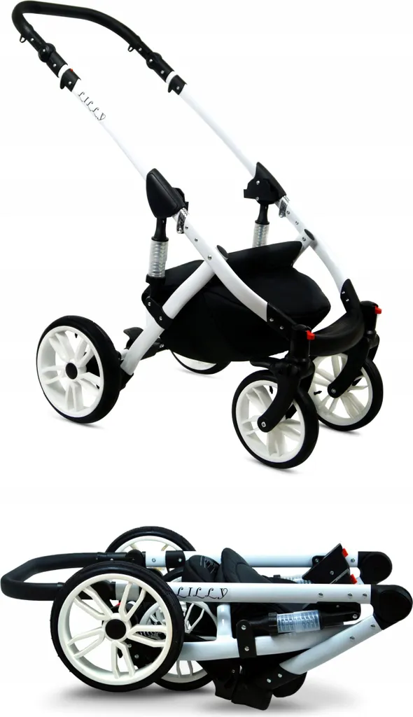Ensemble Poussette Chat 3-en-1 BabyLux® Lilly - Buggy Pliable Anthracite - 5