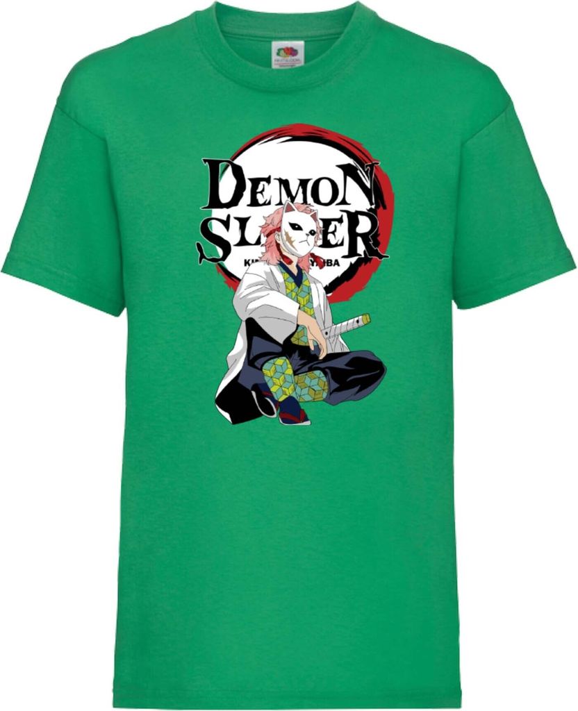 Kinder T-Shirt Japan Animation Manga Anime Comics Demon Anime Slayer Sabito Var-022 Sabito, 12-13 Jahr - 152 / Grün