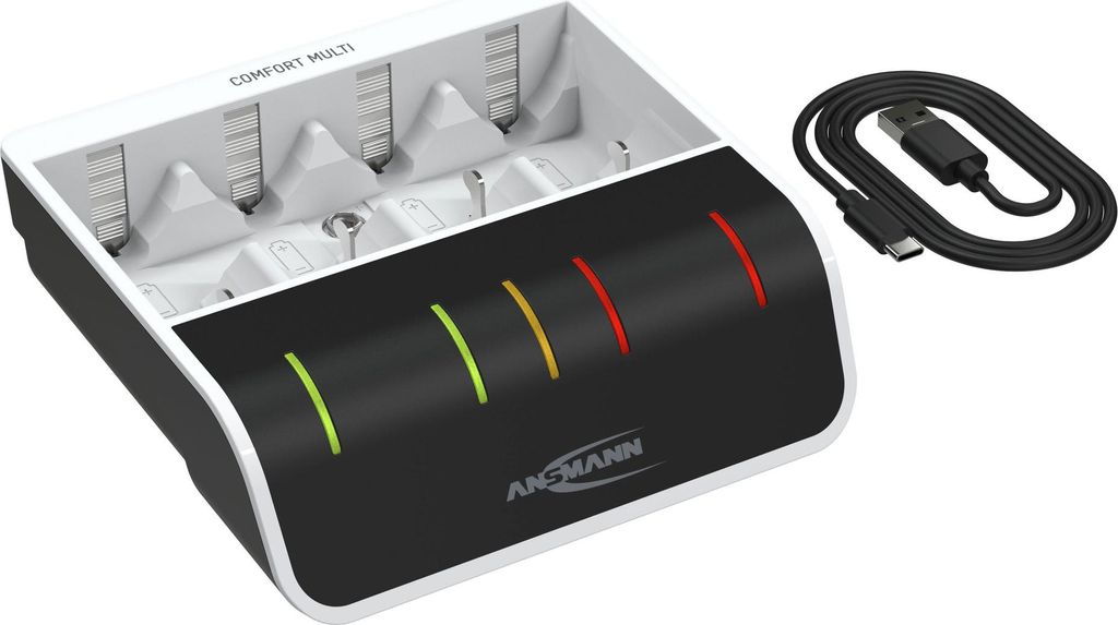 ANSMANN Akku Ladegerät NiMH für 4x AAA AA C D und 1x 9V Produktbild 