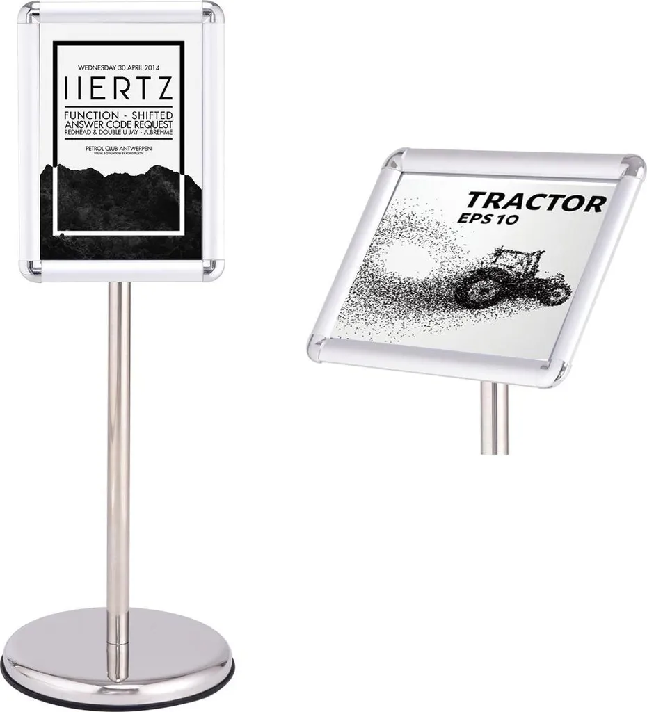 Support porte-affiche A4 rotatif 360° en métal - Finition Premium