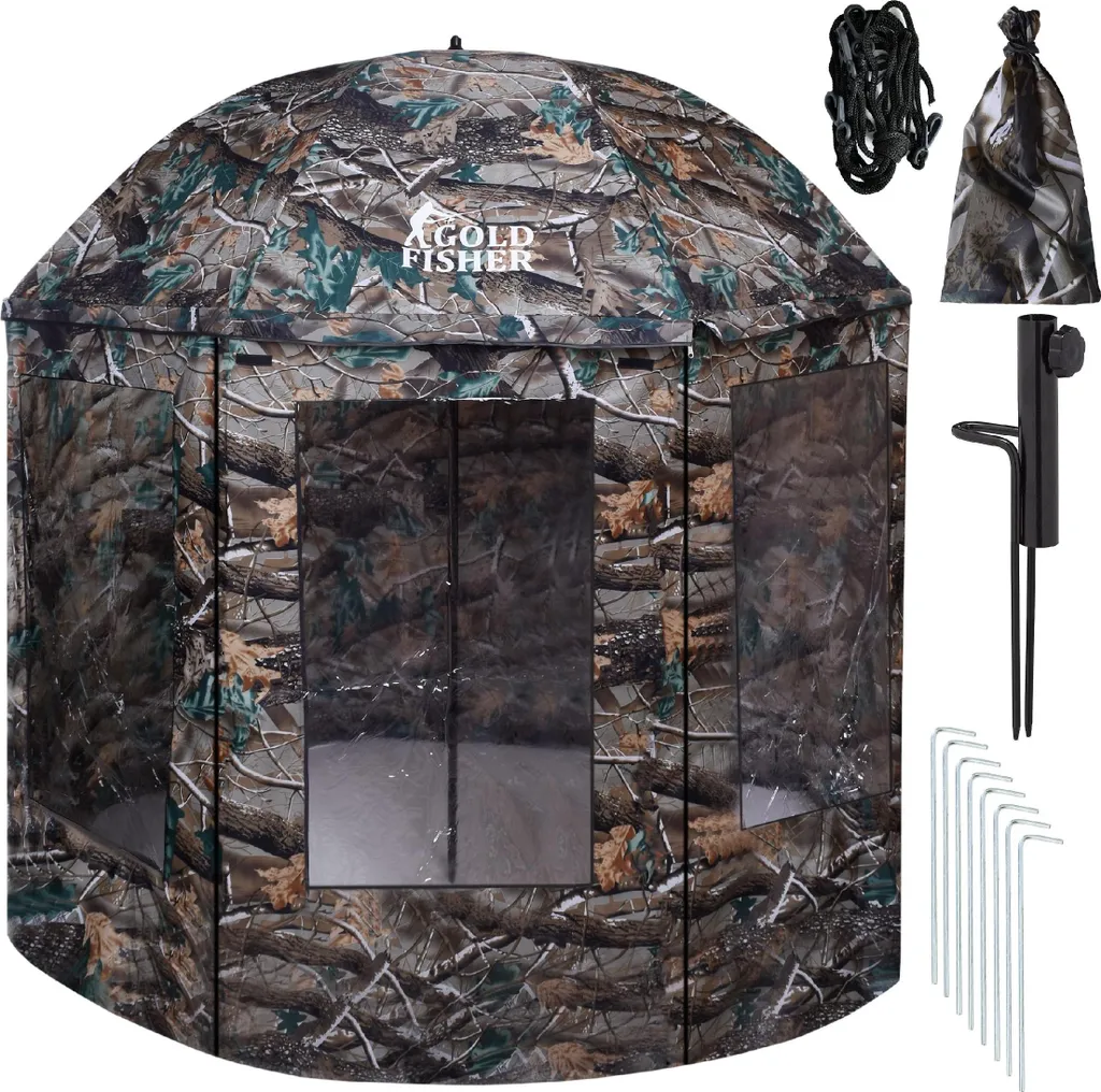 Parapluie de pêche JUKON camouflage pour rester au sec lors des sorties