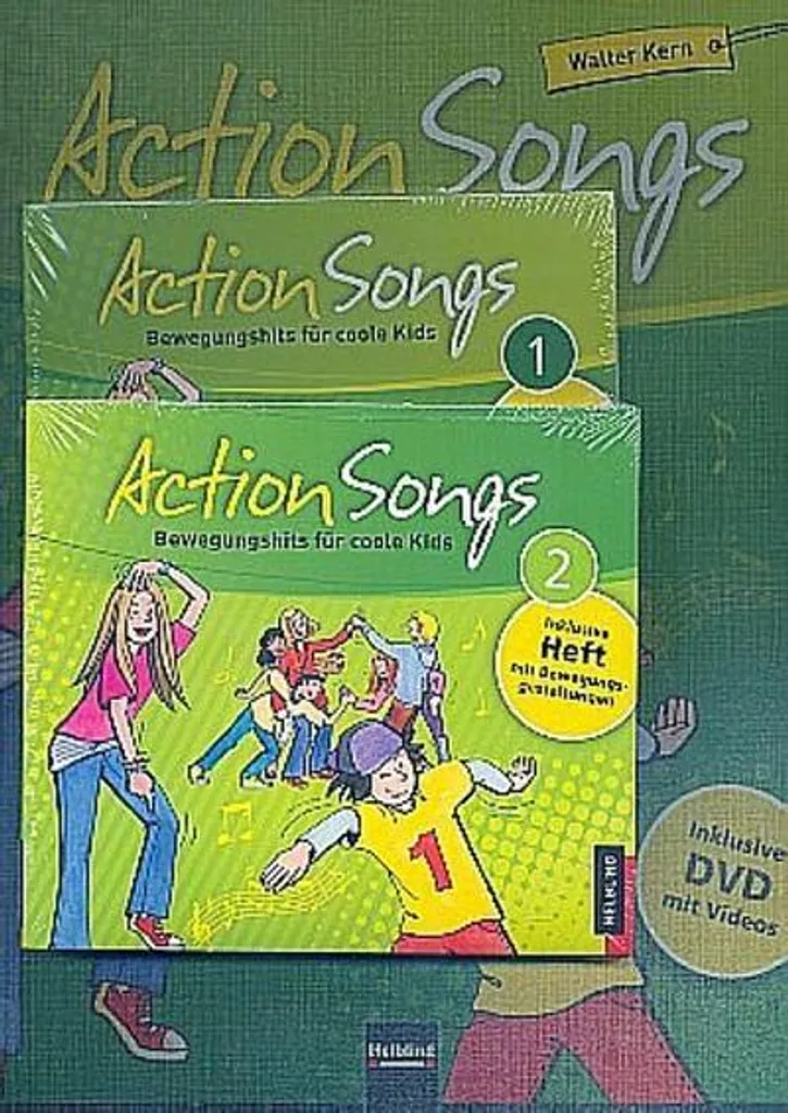 Livre de chansons enfantines avec DVD et 2 CD audio : Coffret d'action