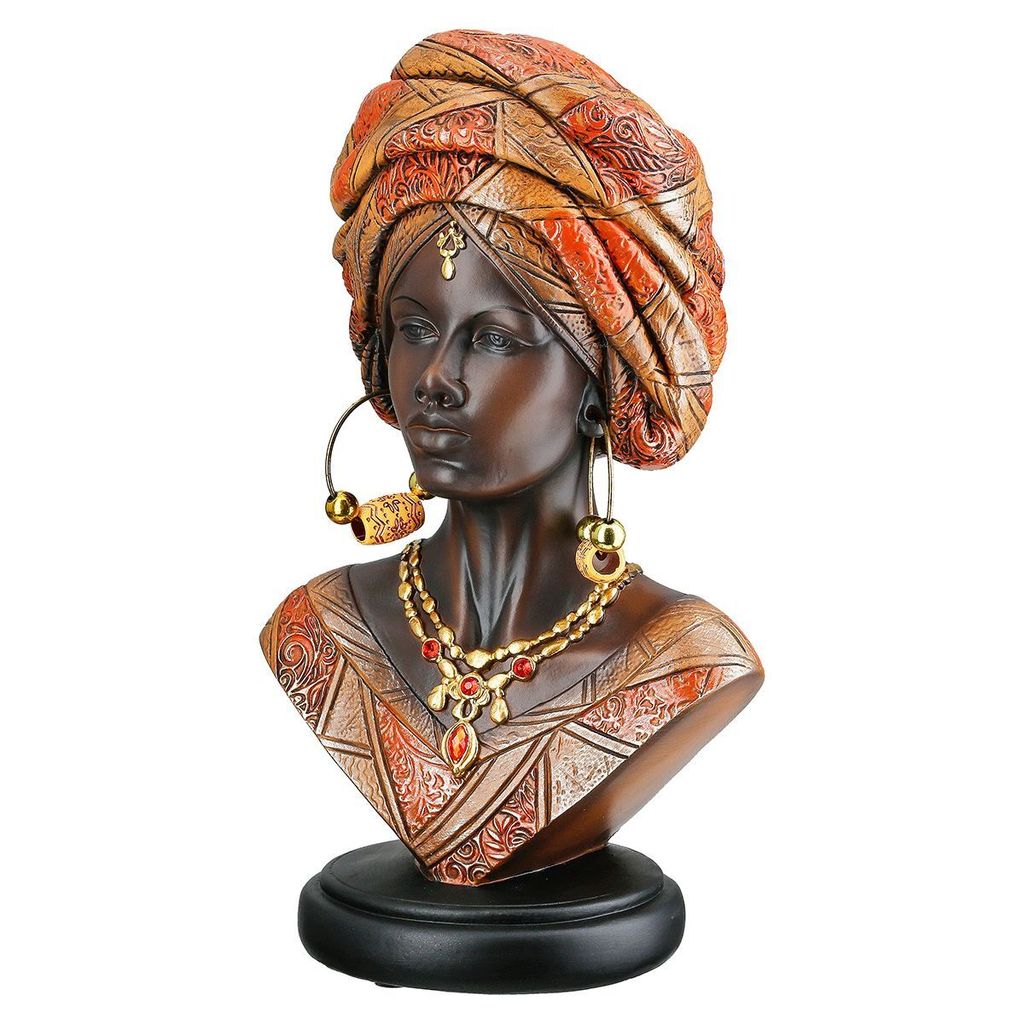Gilde Figur, Frau, Namibian , Kunstharz, braun, VE 2, L. 11 cm, B. 15 cm, H. 27 cm Höhe: 27.00 cm Breite: 15.00 cm Tiefe: 11.00cm 57784