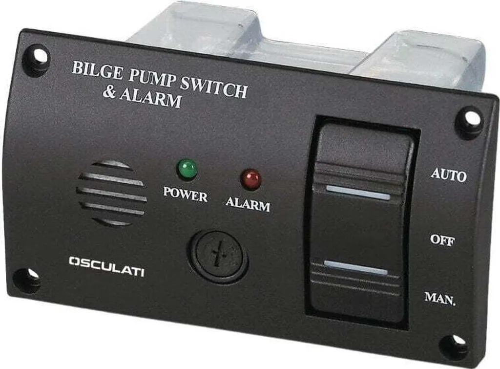 Panneau de Contrôle Pompe de Cale 12/24V avec Alerte Sonore Osculati
