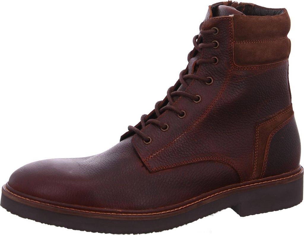 Poelman Herren Schnürstiefel in Braun, Größe 42