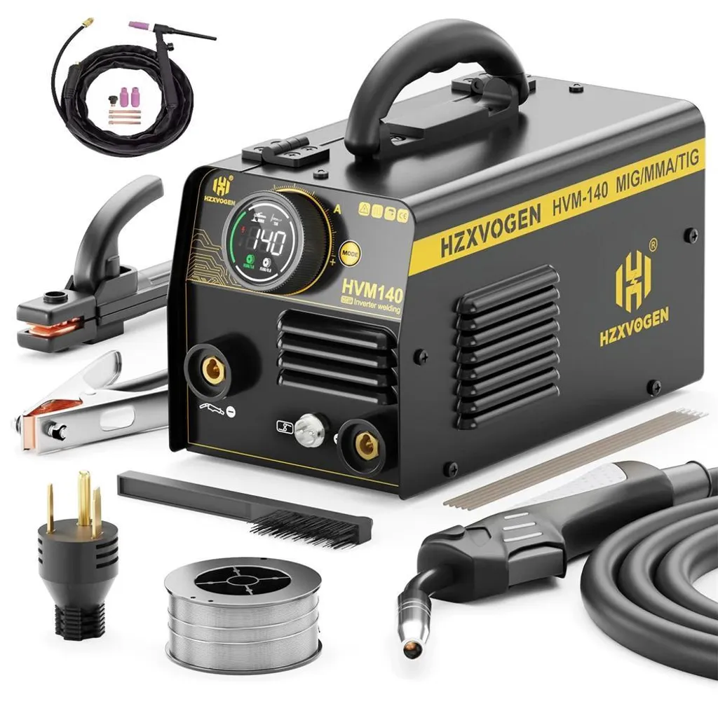 Poste à souder HVM140 MIG/MAG 3-en-1 avec onduleur IGBT et mode synergique
