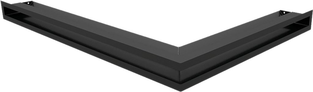 KRATKI Eck-Lüftungsgitter LUFT, 766 X 547 X 60 Mm, Schwarz – Abluftgitter Für Kamin Mit 45°-Lufteinlass