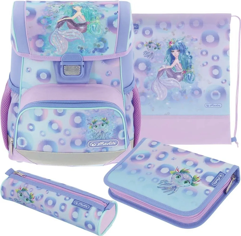 Cartable léger Herlitz Loop Plus Mermaid pour éviter le mal de dos