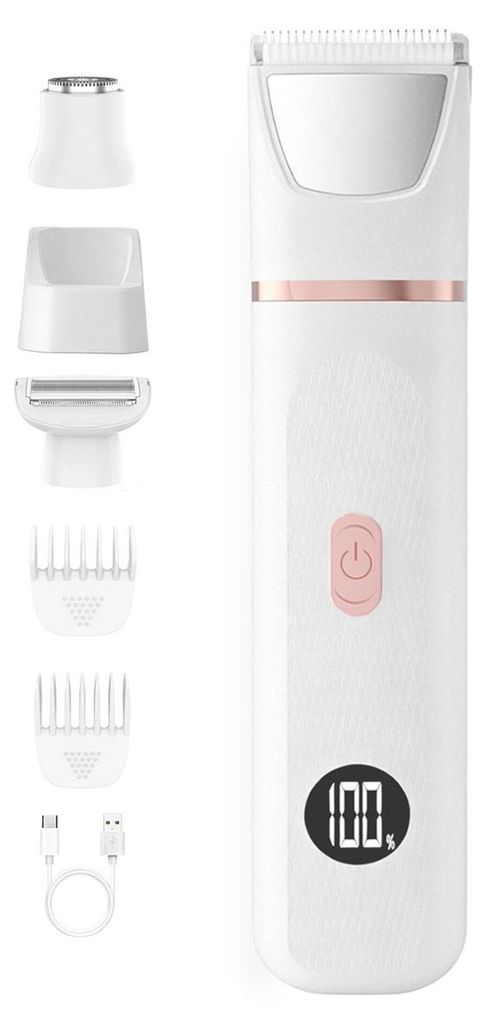 4-in-1 Elektrischer Damenrasierer, schmerzfreier Intimrasierer, TYPE-C Aufladung, 600 mAh