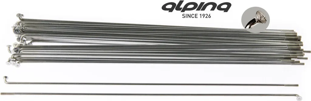 Raggi Vintage Alpina 294-13 Ø2,33mm Zinco Argento 144pz