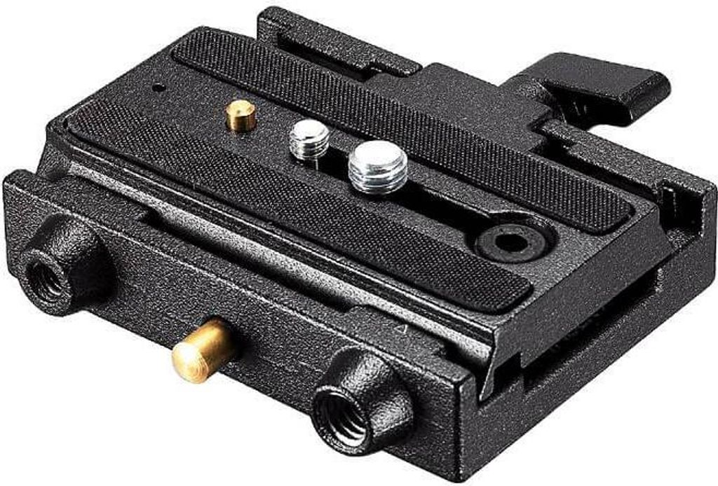 Manfrotto 577 Adapter W/Sliding Plate, Aluminium, Schwarz