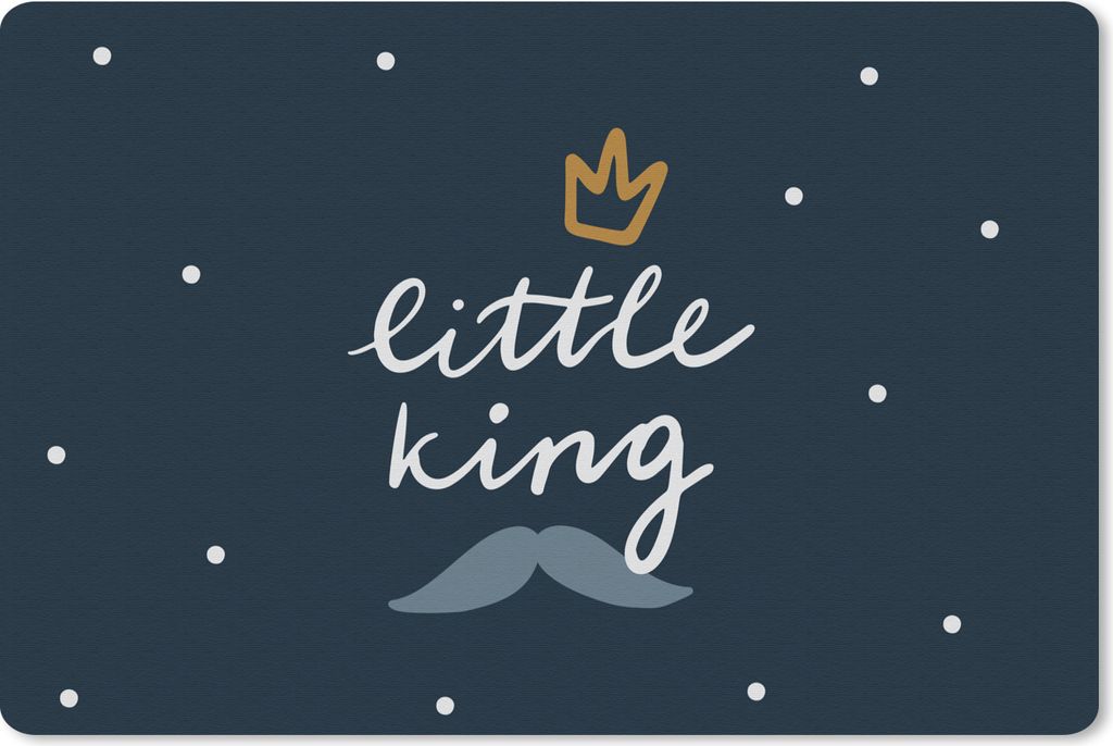 MuchoWow Schreibtischunterlage Kleiner König - Zitate - Sprichwörter - Baby - Kinder - Junge 60x40 cm - XXL Mauspad - Großes Mauspad