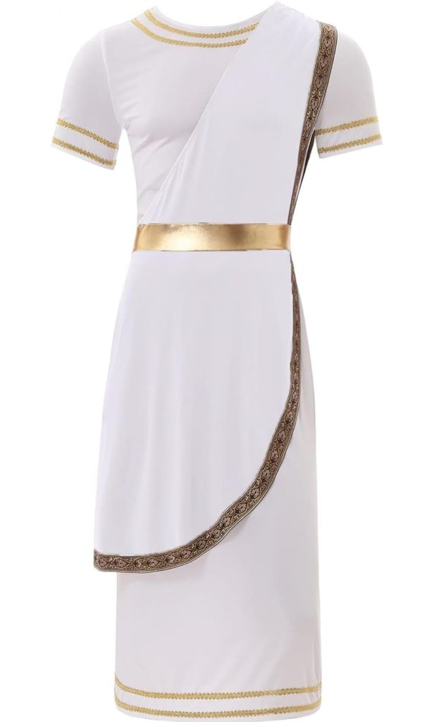 Herren Antikes Griechen Toga Kostüm Gr XXL – Römisch Spartanischer Krieger – Halloween Cosplay Party Fasching Karneval