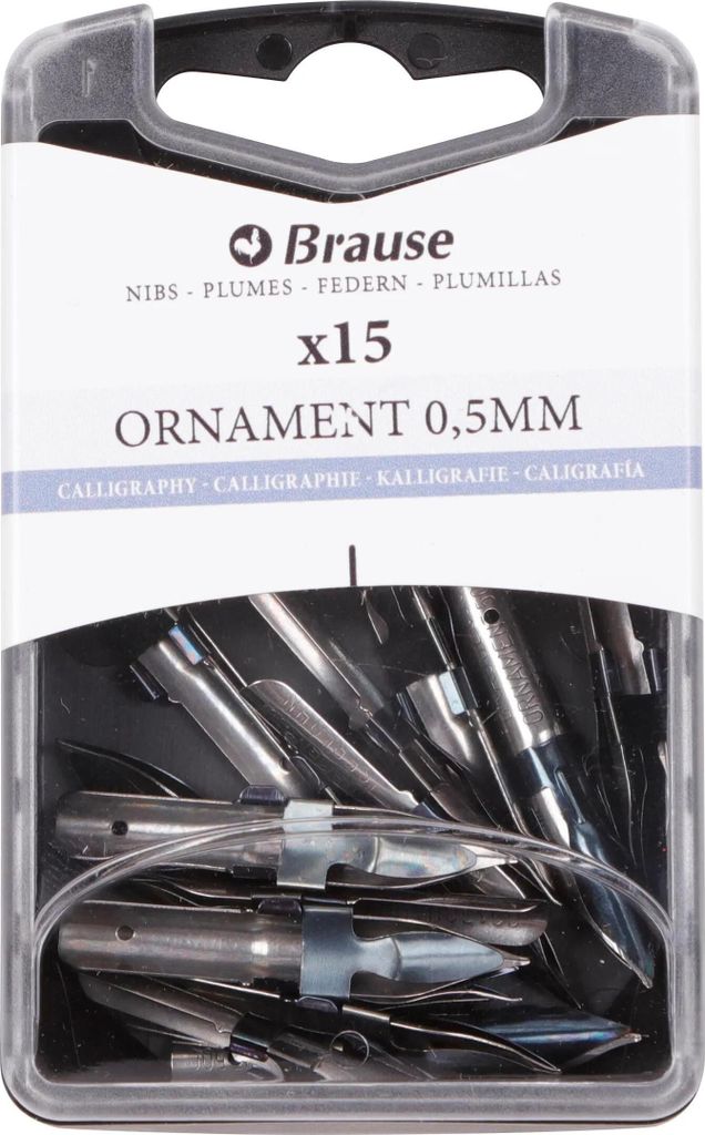 Brause Schachtel mit 15 Ornamentfedern 152005B