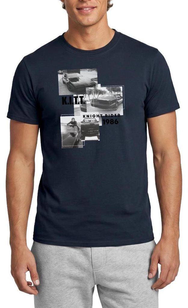 Spreadshirt KITT Knight Rider 1986 Männer T-Shirt, L, Navy