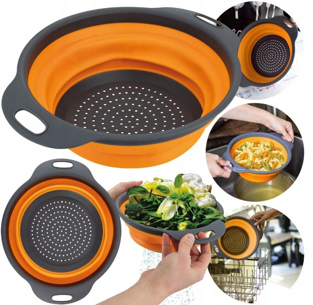Setaccio da cucina pieghevole da 24 cm in silicone con Immagine del prodotto 