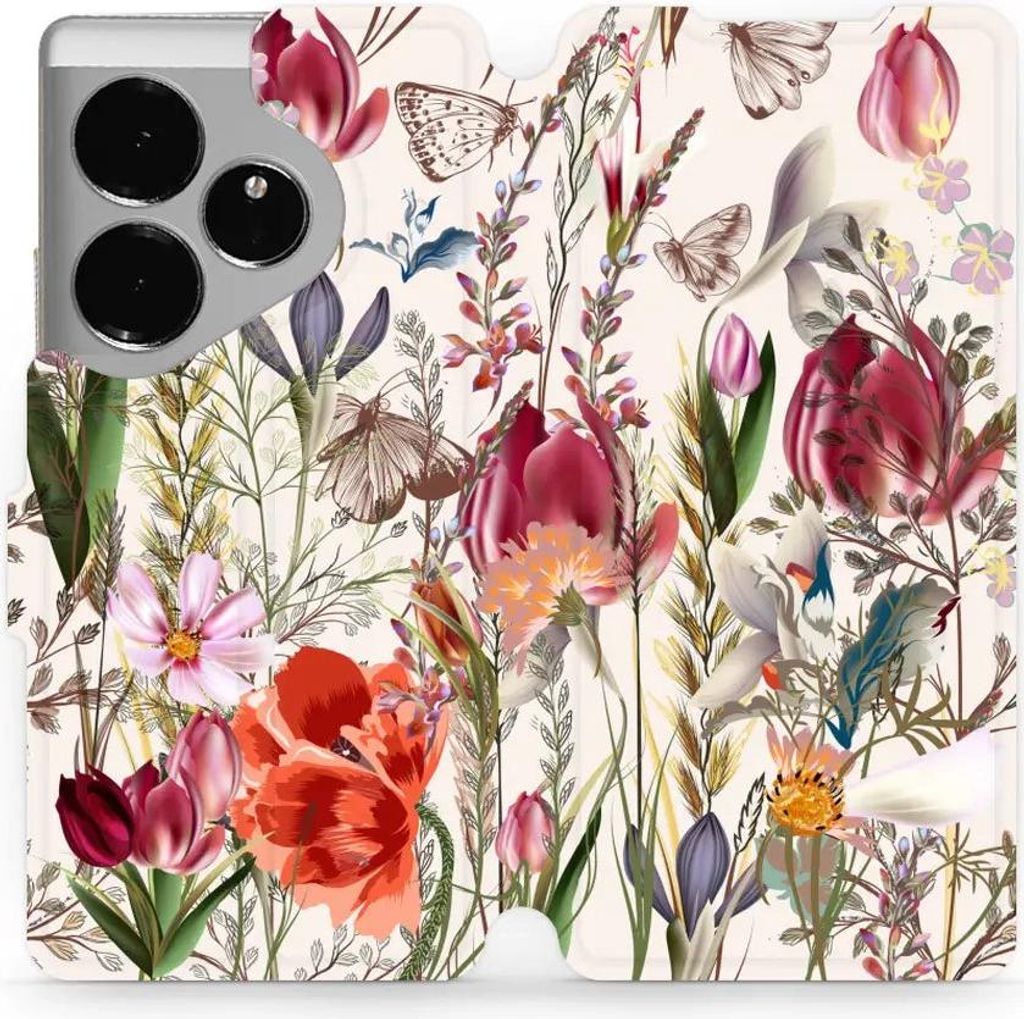 Handyhülle mit klappe für Realme GT 6, Mobiwear Book, Blumenstrauß