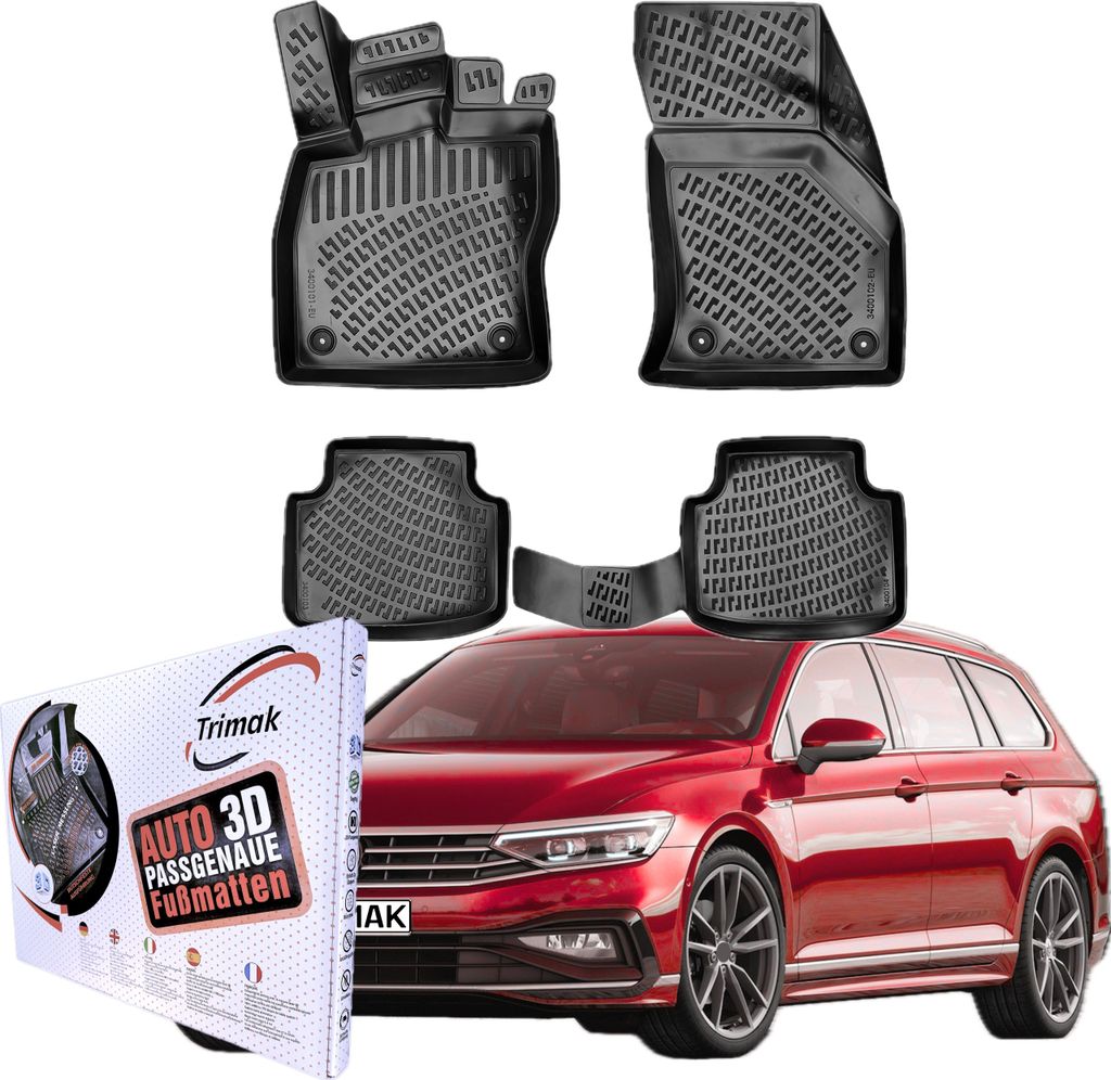 TRIMAK VW Passat B8 2015-2022 Autofußmatten Gummimatten