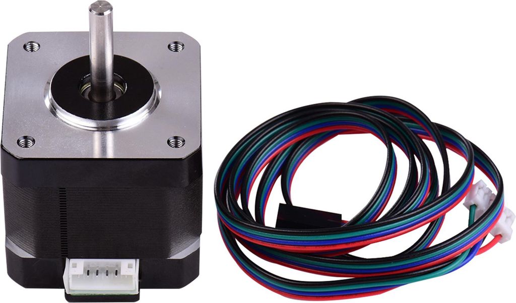 42-Schrittmotor, 2-phasig, 0,9° Schrittwinkel, geräuscharm, Typ 17HS4401S, mit 1 m Kabel für CNC- und 3D-Drucker