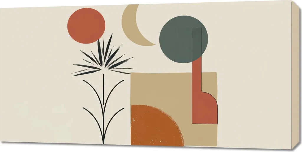 Habillez vos murs vides avec ce tableau 100x50 cm Soleil lune et vie