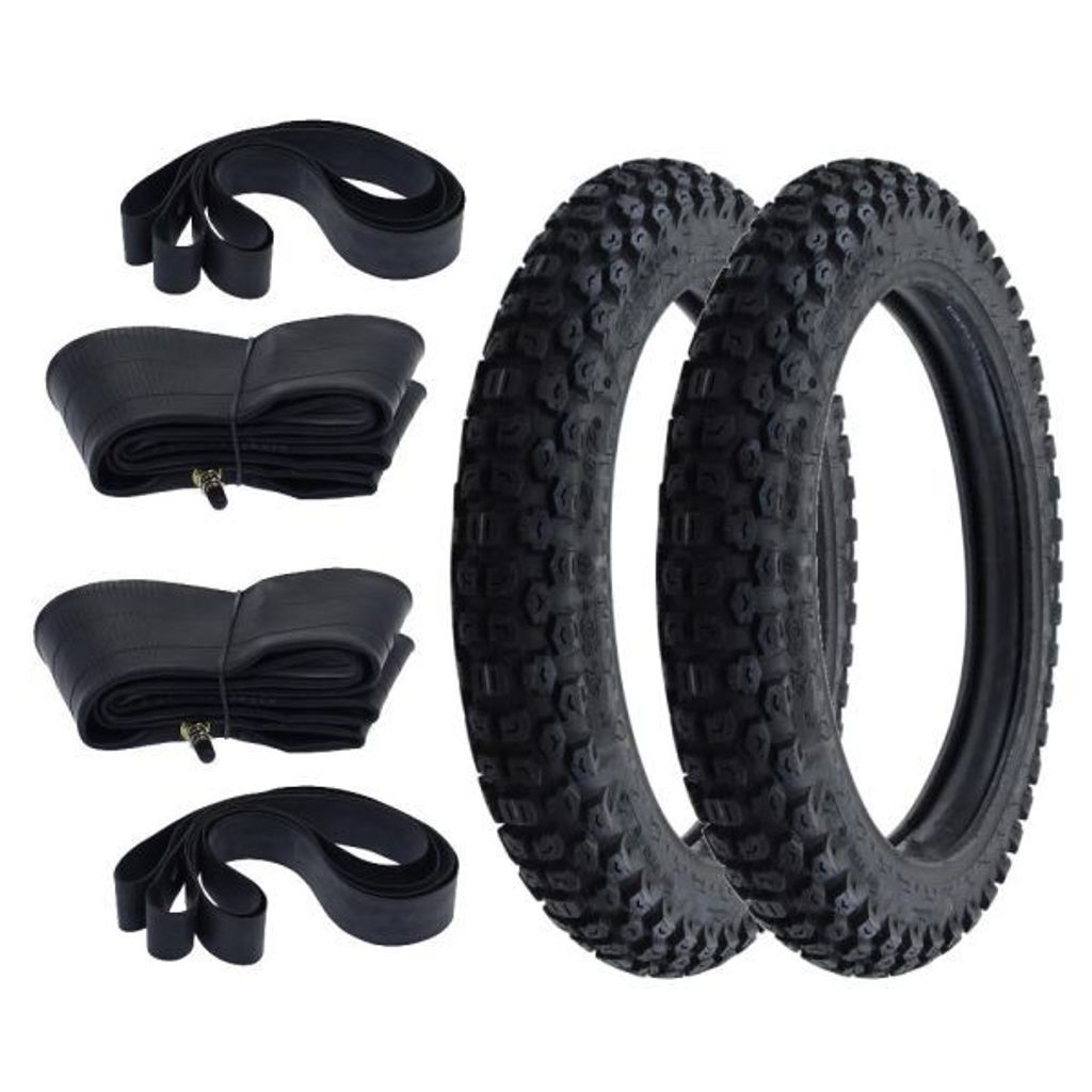 2x Reifen Enduro Motocross Kenda K270 4.10-18 (4,10 x 18) 58P TT + Schlauch + Felgenband