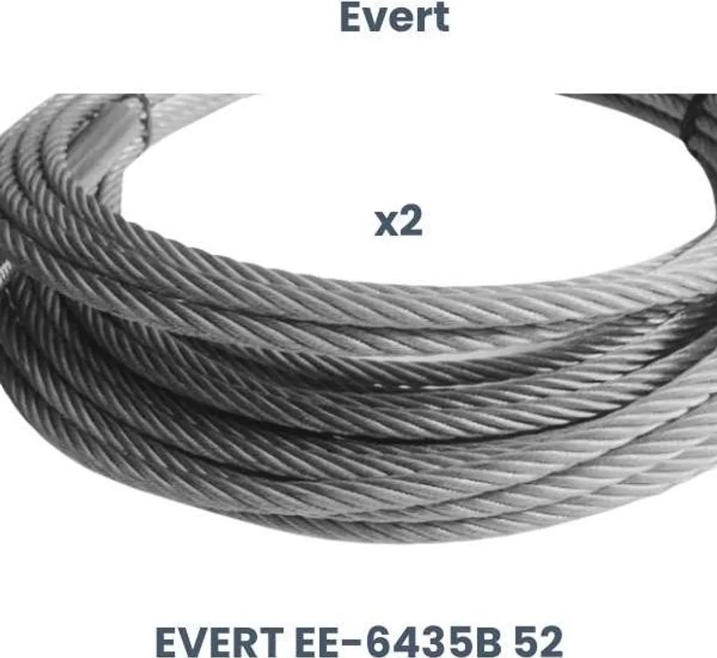 Réparez votre appareil avec le kit 2 câbles acier Evert 6435E 52 renforcés