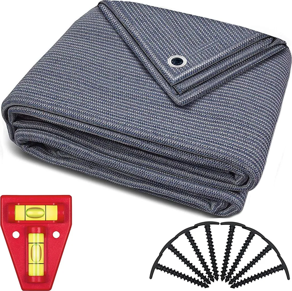 Tapis d'Auvent Anti-Sable et Anti-Humidité 250x450cm pour Sol Propre en Camping