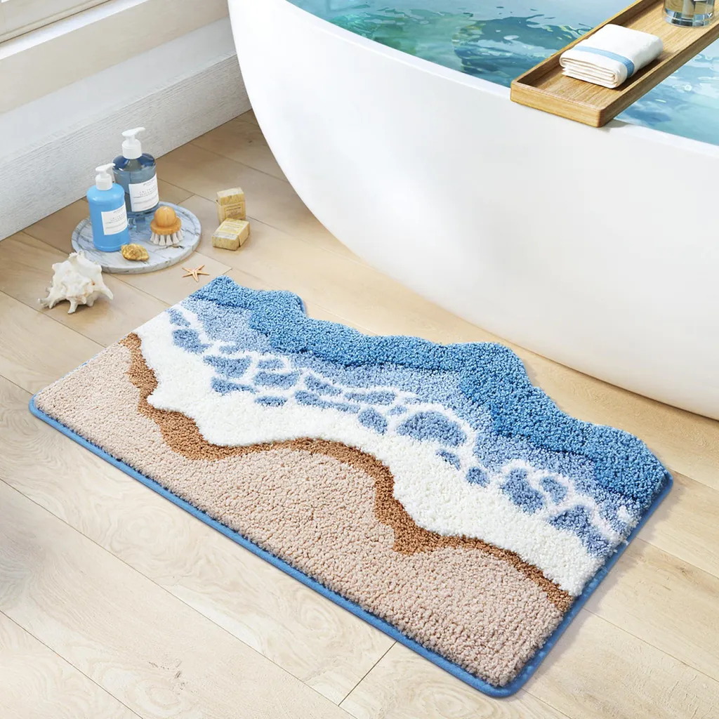 Tapis de bain antidérapant pour éviter les chutes - Microfibre Absorbante