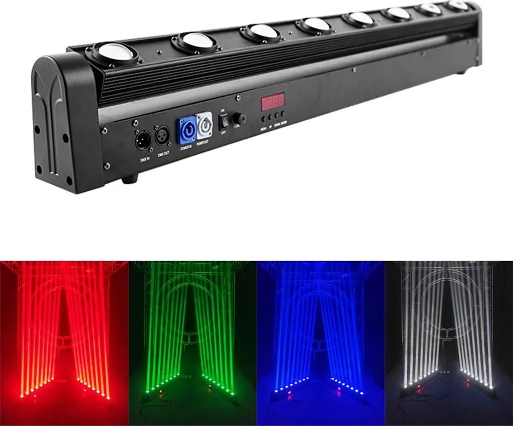 Projecteur de scène RGBW multi-modes avec contrôle DMX et prise EU - 2