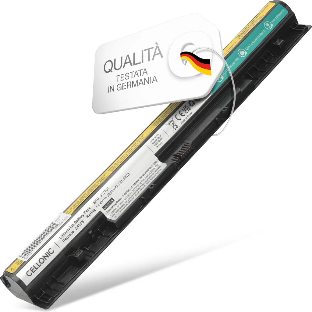 CELLONIC Batteria compatibile con Lenovo IdeaPad G50-70, G40-70, G50, G500, G505s Touch, G505, Z50, Lenovo L12M4E01 2200mAh 14.4V