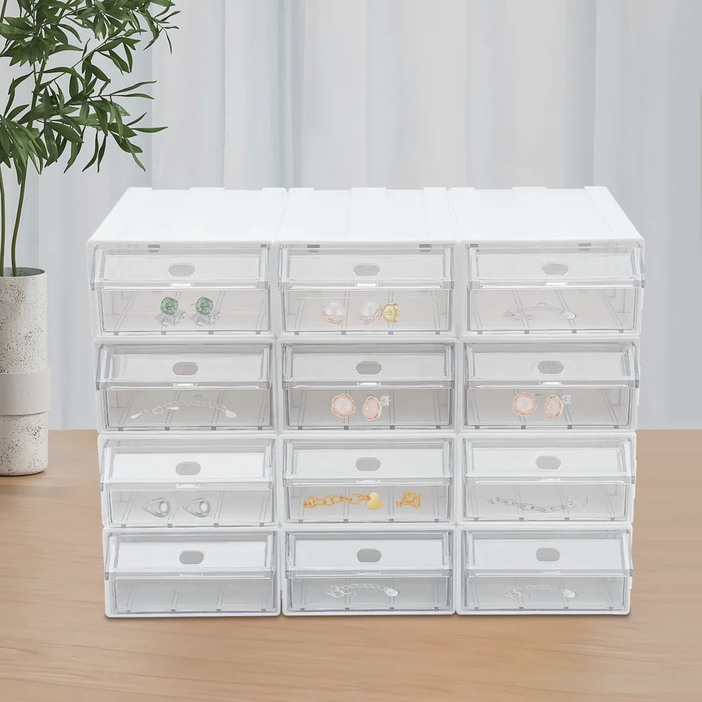 Bac de rangement pour tiroir - Set de 12 pièces modulables polyvalentes