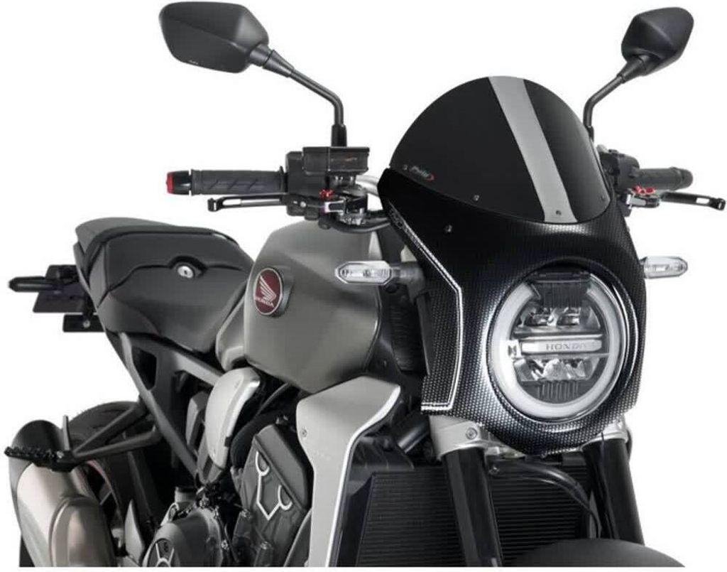 PUIG 3143N Retro-Verkleidungscheibe passend fuer HONDA CB1000R NEO SPORTS CAFE Schwarz
