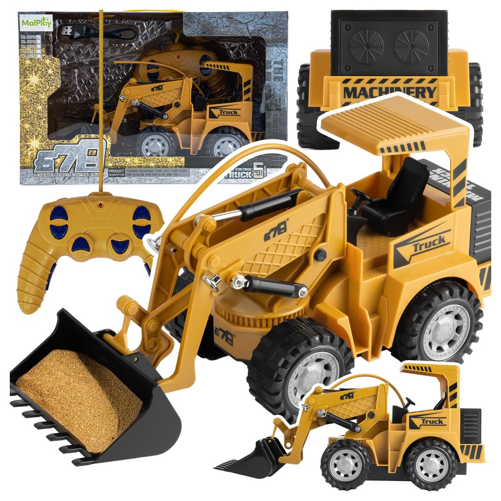 Malplay RC Radlader mit Schaufel, 5CH Fernbedienung, 3,6 V Produktbild 